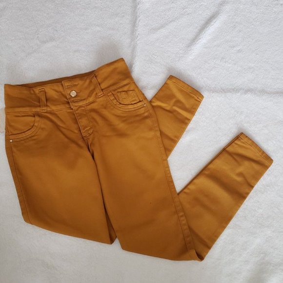 jeans colombianos levanta cola talla americana 4-5 color mostaza - Picture 2 of 5